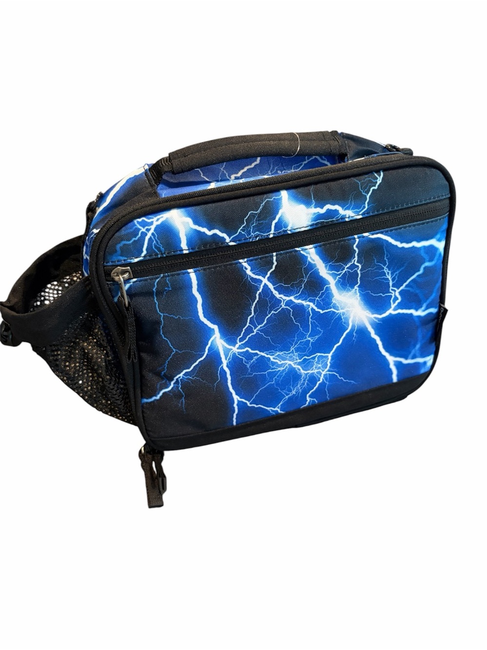 Blue Lightning Print Lunch Bag